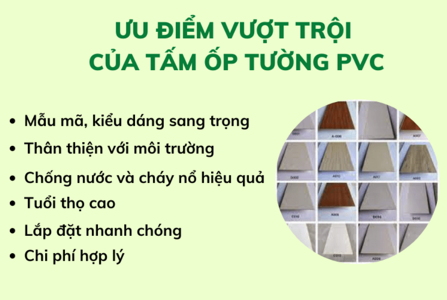 ưu điểm tấm nhựa ốp tường
