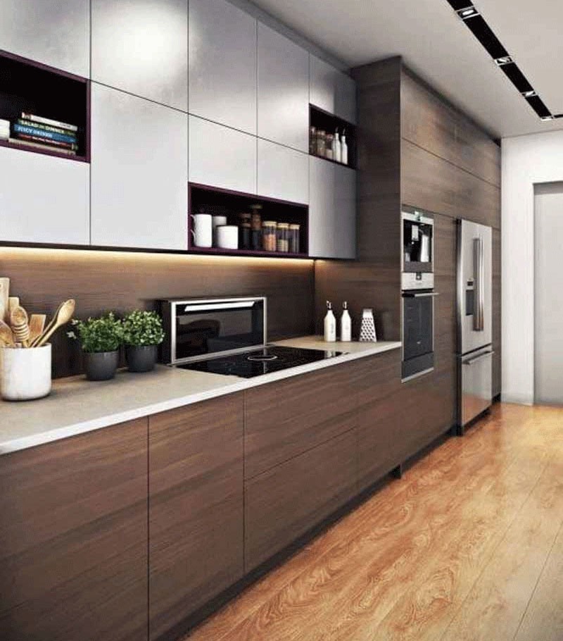 tủ bếp nhựa giả gỗ 