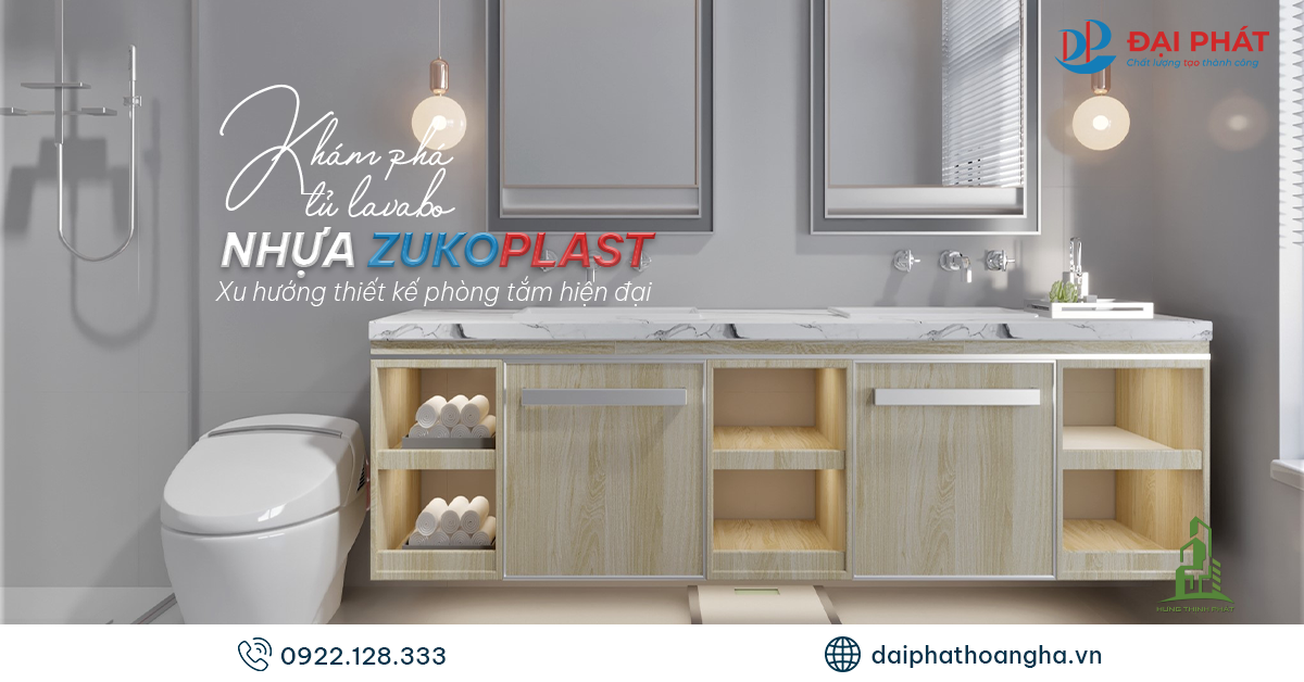 Tủ Lavabo Nhựa Zukoplast – Xu Hướng Phòng Tắm Hiện Đại 2025