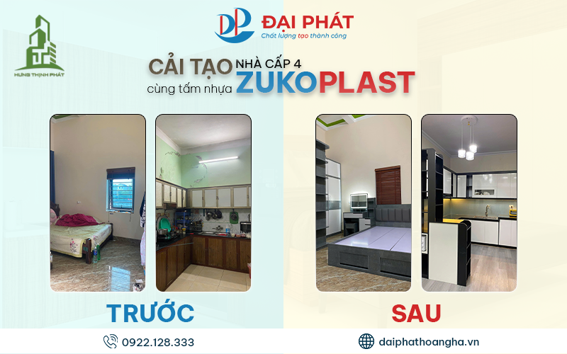 CẢI TẠO NHÀ CẤP 4 CÙNG SẢN PHẨM TẤM NHỰA ZUKOPLAST 2025