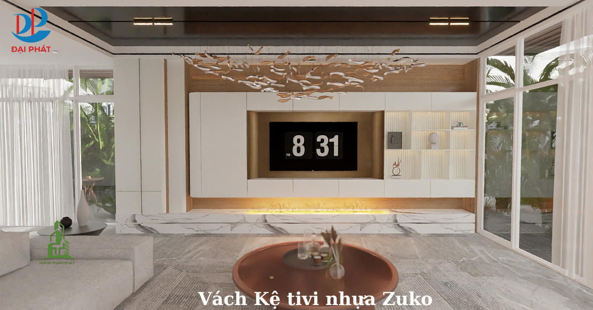 Vách Kệ Tivi Nhựa Nội Thất Zuko – Điểm Nhấn Hoàn Hảo Cho Phòng Khách Hiện Đại