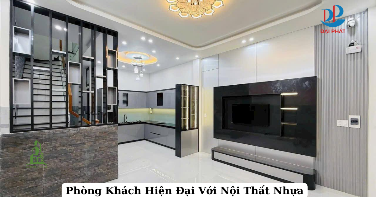 Thiết Kế Nội Thất Phòng Khách Hiện Đại Với Tấm Nhựa Nội Thất 2025