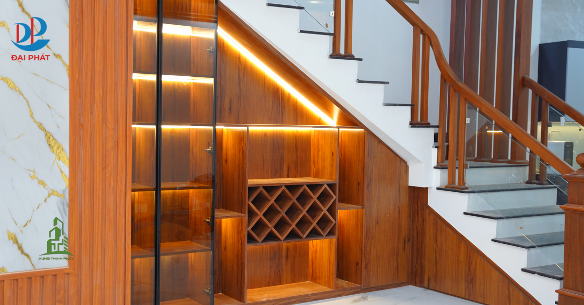 TỦ RƯỢU GẦM CẦU THANG – BIẾN KHÔNG GIAN NHỎ THÀNH GÓC SANG TRỌNG CÙNG ZUKOPLAST 2025